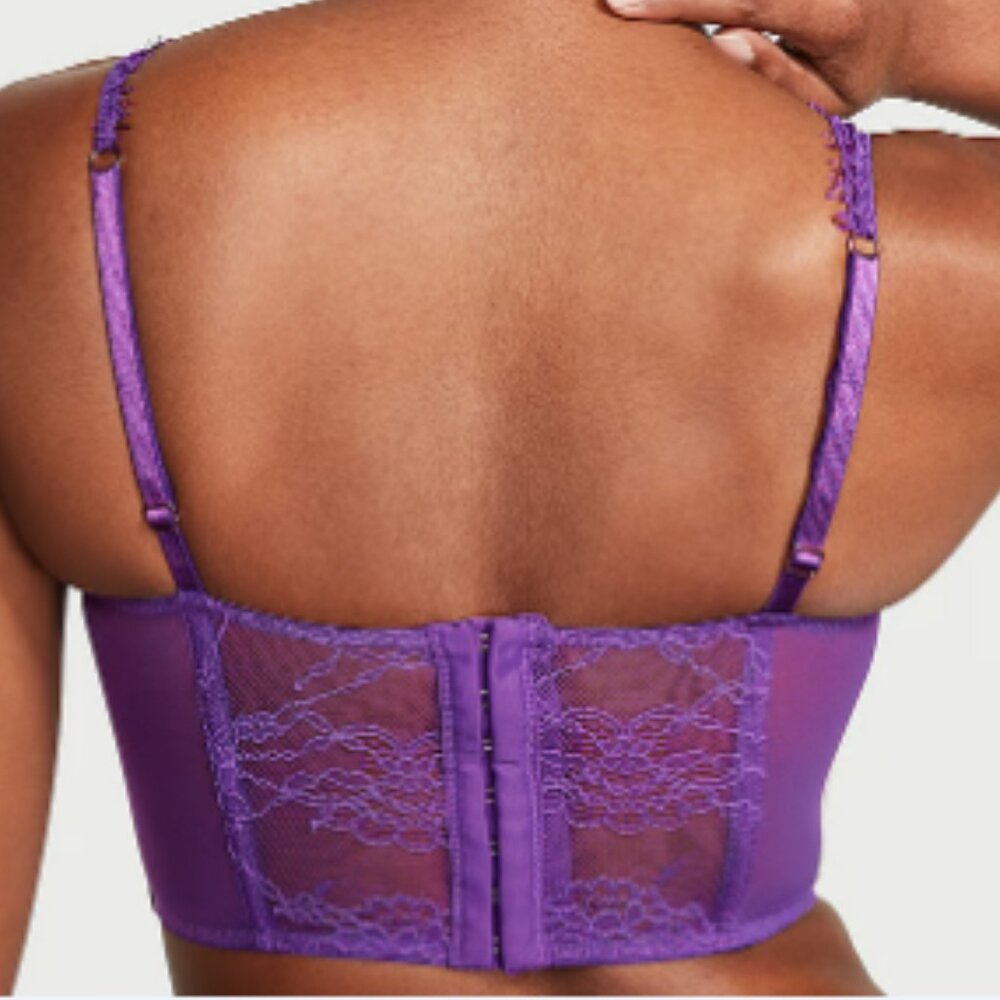 Victoria's Secret DREAM ANGELS‎ Lace Corset Top - Purple - Small - Picture 4 of 7